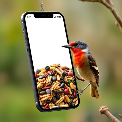 Mobile phone browsing bird seed deals