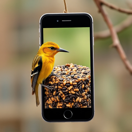 Mobile phone browsing bird seed deals
