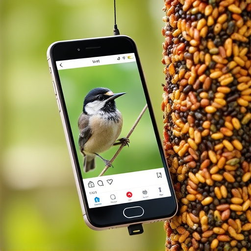 Mobile phone browsing bird seed deals