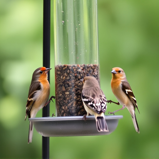 Multiple birds perched on suet feeder