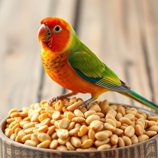 Natural bird food excluding wheat grains