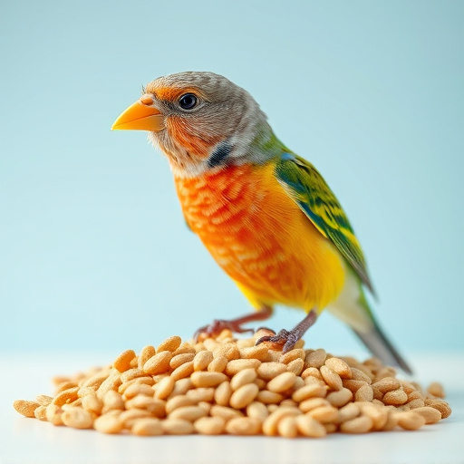 Natural bird food excluding wheat grains