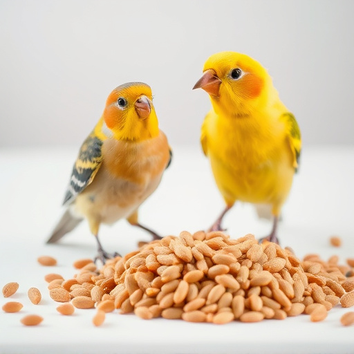 Natural bird food excluding wheat grains