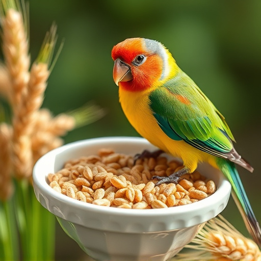 Natural bird food excluding wheat grains