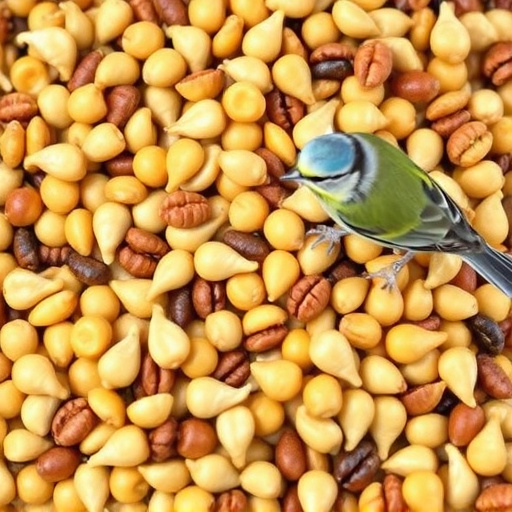 Natural bird food mix with sunflower hearts