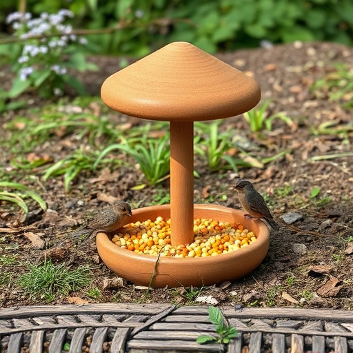 Natural ground feeding station for birds