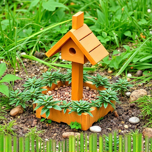 Natural ground feeding station for birds