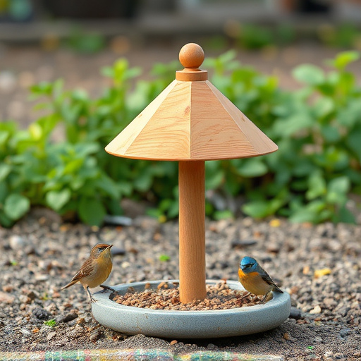 Natural ground feeding station for birds