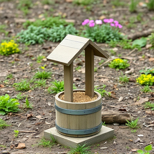 Natural ground feeding station for birds