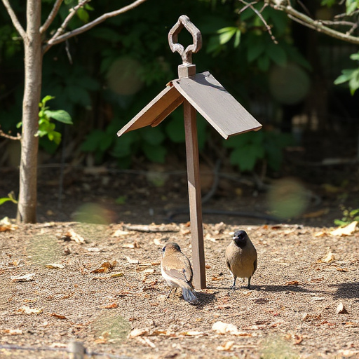 Natural ground feeding station for birds