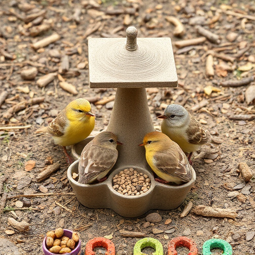 Natural ground feeding station for birds