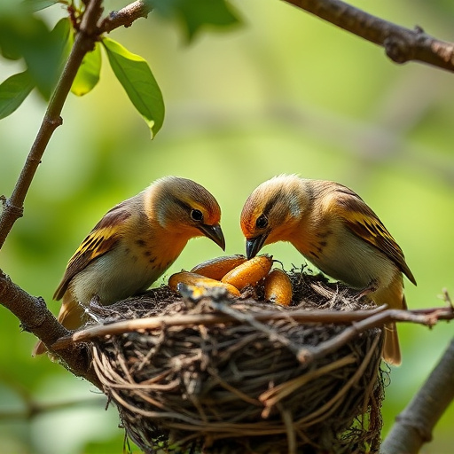 Nesting birds fed soft insects