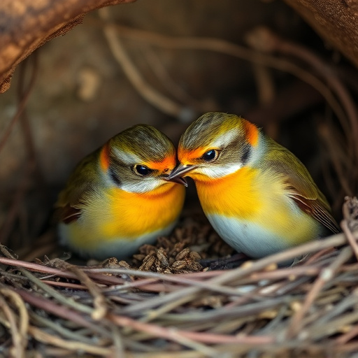 Nesting birds fed soft insects