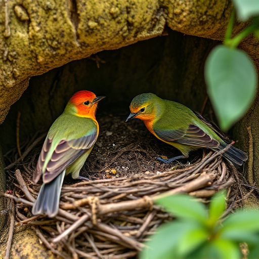 Nesting birds fed soft insects