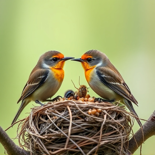 Nesting birds fed soft insects