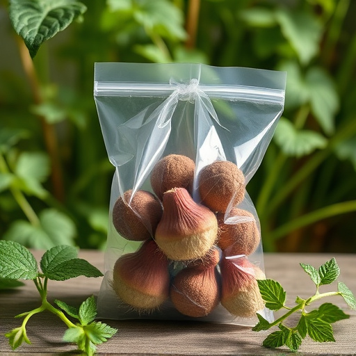 No-germ seeds in transparent bag