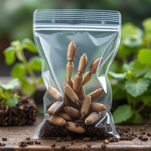 No-germ seeds in transparent bag