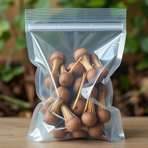 No-germ seeds in transparent bag
