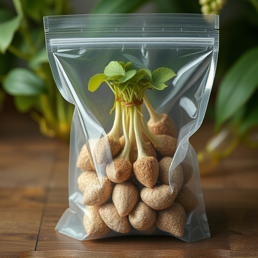 No-germ seeds in transparent bag