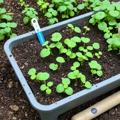 No-grow seed mix on garden tray