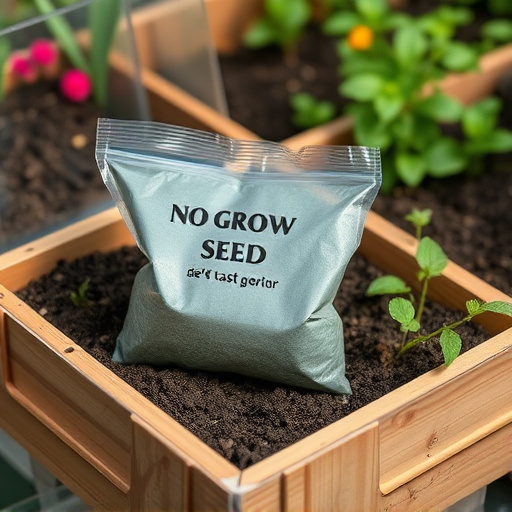 No-grow seed mix on garden tray
