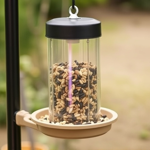No-mess feeder with built-in seed guard