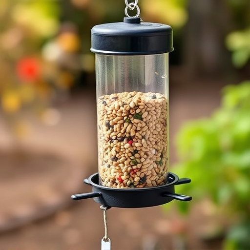 No-mess feeder with built-in seed guard
