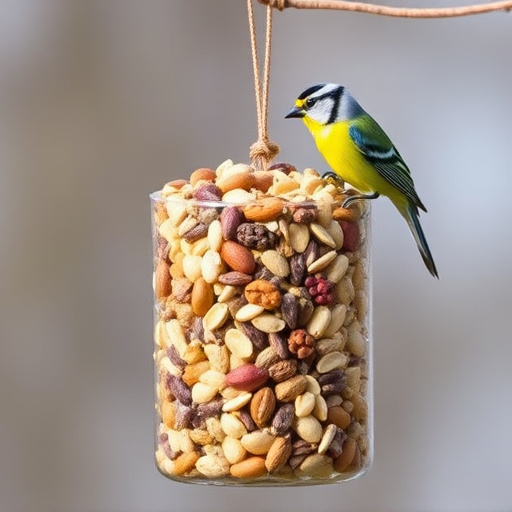 Nut and seed mix for wild birds