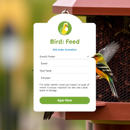 Online order confirmation for bird feed