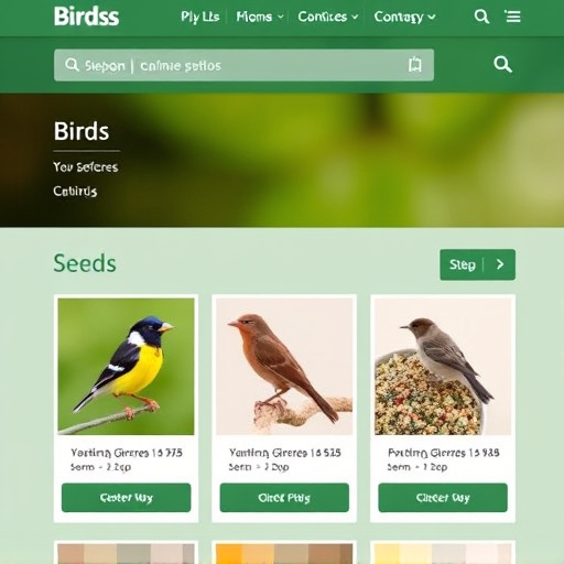 Online store page showing bird seed options