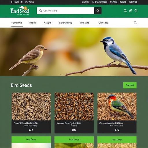 Online store page showing bird seed options