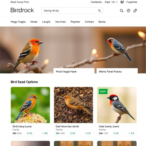 Online store page showing bird seed options