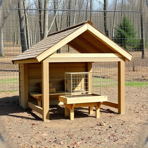 Open-sided shelter for ground feeding birds