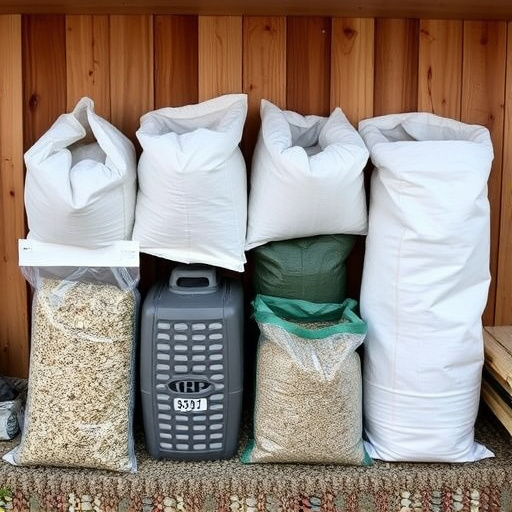 Outdoor storage of bird seed bags