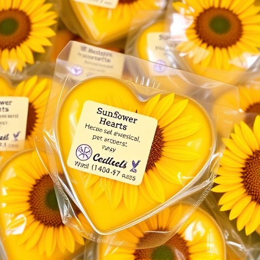 Packaged sunflower hearts with label visible