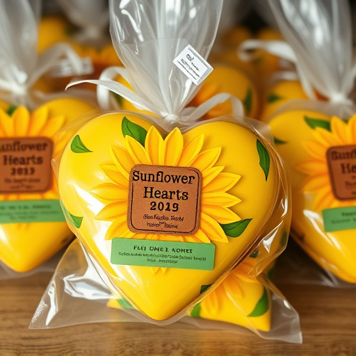 Packaged sunflower hearts with label visible
