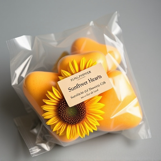Packaged sunflower hearts with label visible