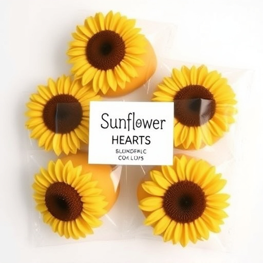 Packaged sunflower hearts with label visible
