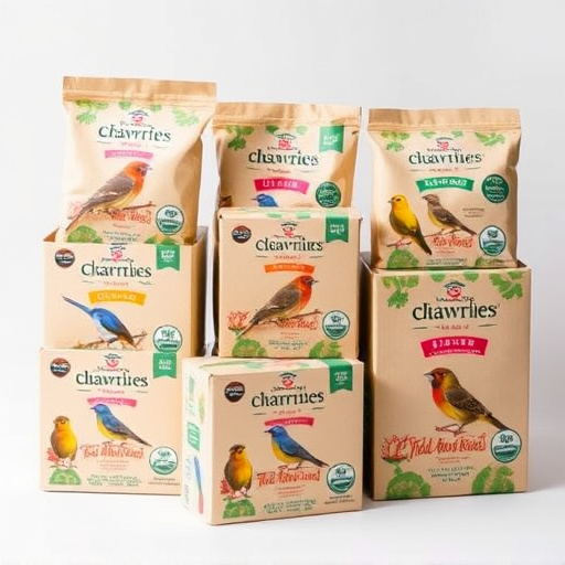 Packed boxes of bird food subscription