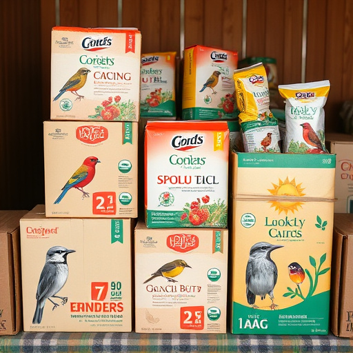 Packed boxes of bird food subscription