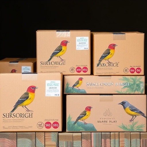 Packed boxes of bird food subscription