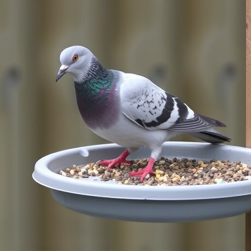 Pigeon unable to access seed tray