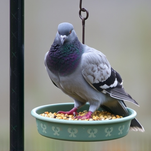 Pigeon unable to access seed tray