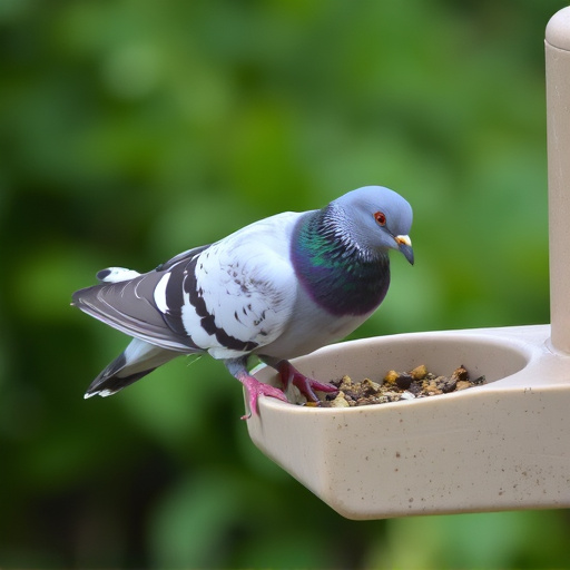 Pigeon unable to access seed tray