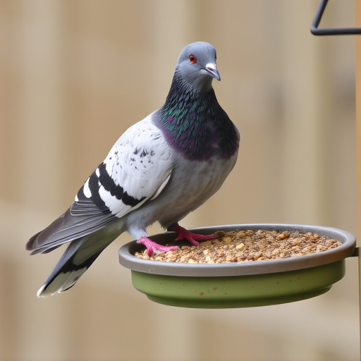 Pigeon unable to access seed tray