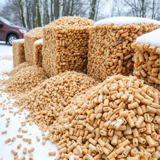 Piles of suet pellets for winter