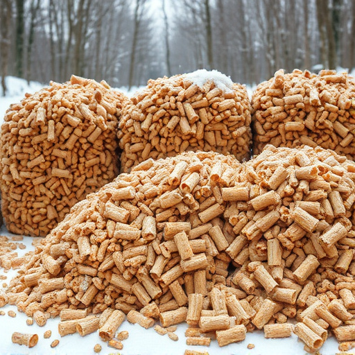 Piles of suet pellets for winter