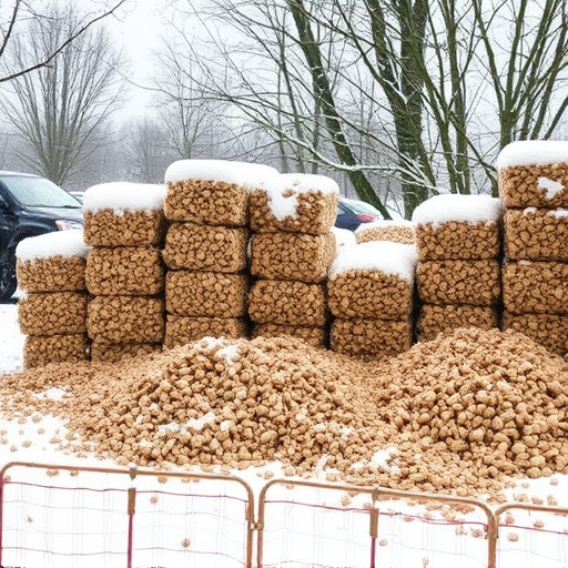 Piles of suet pellets for winter