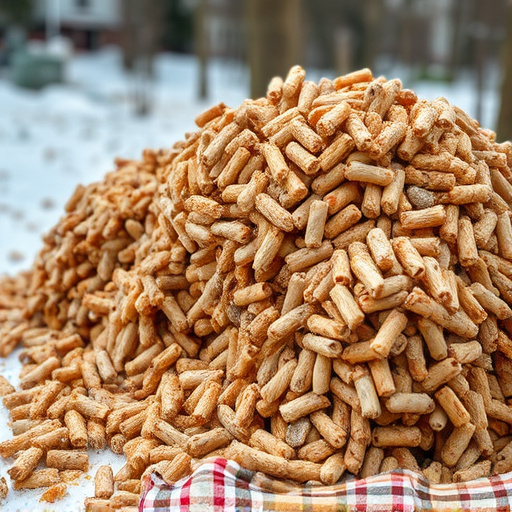 Piles of suet pellets for winter