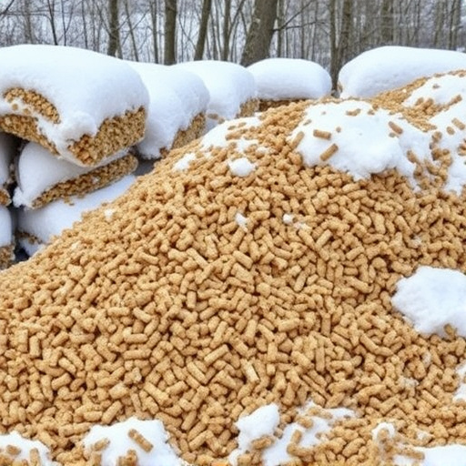 Piles of suet pellets for winter